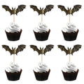 Halloween Bat Cupcake Topper Set - 24pcs Bat-Themed Birthday Decoration - Variation Bat-3a
