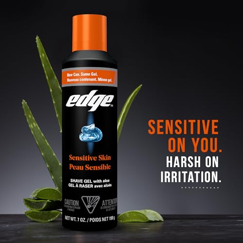 Edge Shaving Gel for Men with Sensitive Skin - 7 oz, 6 Pack - Cooling & Moisturizing