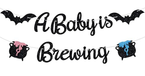 Halloween Baby Shower Banner - Spooky Pregnancy Announcement Decor