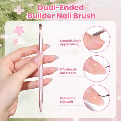 Glow Meadow Beetles Builder Gel Nail Kit - 6 Colors for DIY Nails - Variation A