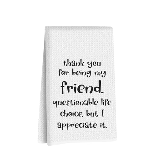 Funny Friendship Kitchen Towels Multi 1535 - Humorous Gifts for Women, Mom, BFF