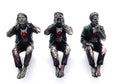 Zombie Figurines Shelf Sitters - See Hear Speak No Evil Horror Decor