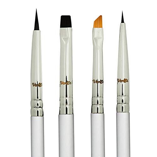 Eyeliner Brush Set for Precise Winged Looks - Fine Angled & Flat Applicators