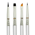 Eyeliner Brush Set for Precise Winged Looks - Fine Angled & Flat Applicators
