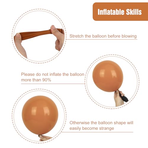 Burnt Orange Balloon Set - 129pcs Latex Balloon Kit for Parties, Weddings & Fall Decor - Variation: Burnt Orange / 1