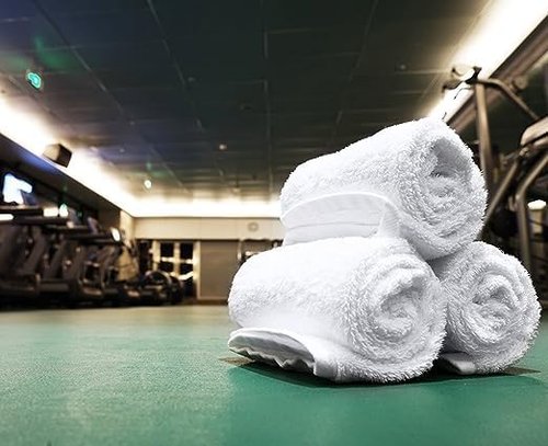 12 x 12 Inches White Wash Cloths Bulk, 12 Pack Face Cloths, Hand Towels for Bathroom, Cotton Washcloths Set, Soft Cleaning Rags for Bath, Body, Spa, Gym, Kitchen, Dish