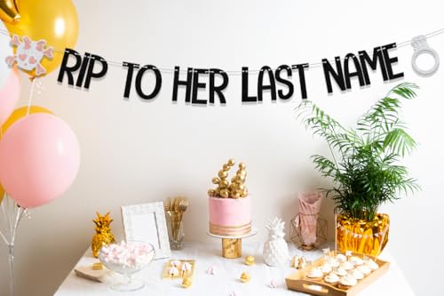 Bride or Die Bachelorette Party Banner Halloween Wedding Decor Gothic Black