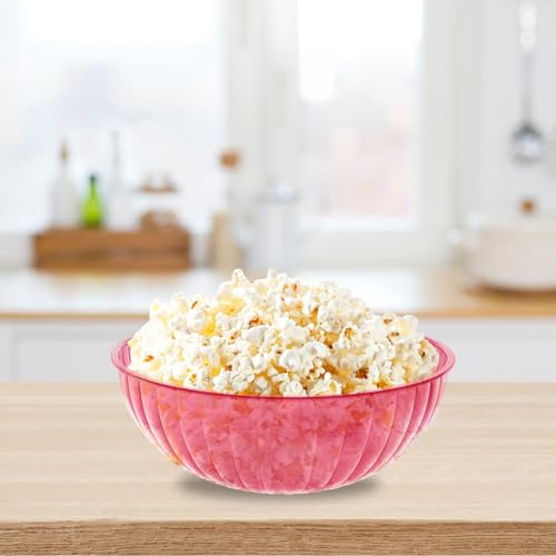 1-Count Neon Pink Plastic Serving Bowl - 192oz Large Party & Kitchen Mix