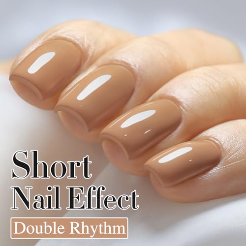 Double Rhythm 15ML Gel Nail Polish - Deep Nude Same Color & Bottle - Soak Off, Long-Lasting Manicure for Women