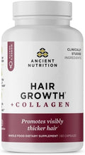 Ancient Nutrition Hair Growth Supplement - Hydrolyzed Collagen Peptides for Thicker, Fuller Hair | 60 Count