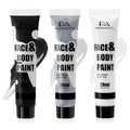Halloween Water-Based Face Paint - Black White Silver - SFX Body Paint