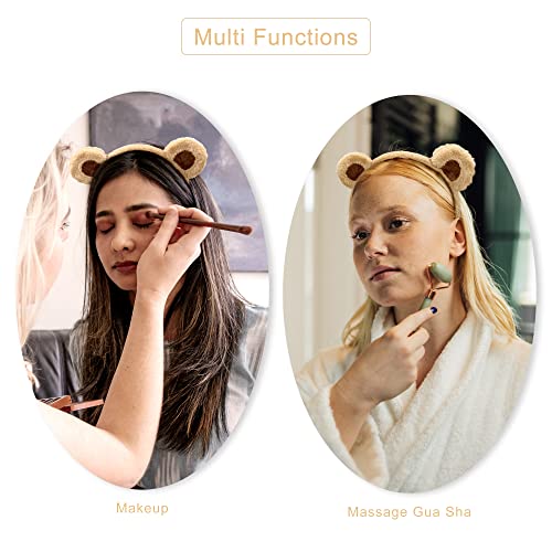 Brown Bear Ears Headband - Fluffy Animal Hair Accessory for Kids & Adults - 2 Pack