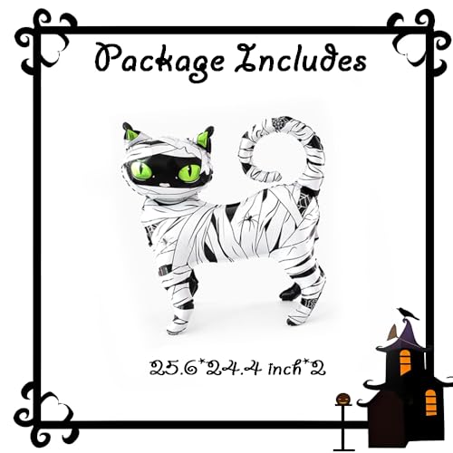 Halloween Mummy Cat Balloons Arch Kit for Spooky Party Decorations
