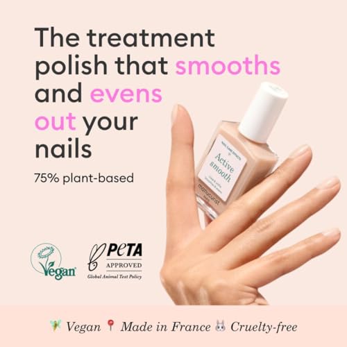 Nail Concealer Polish & Care - Smooth Beige - 75.5% Plant-Based Formula — Fast Dry & Strengthening