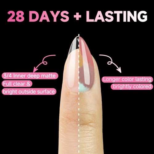 Short Almond Gel Nail Tips A0 - Almond Shape, 312pcs, Deep Matte Finish