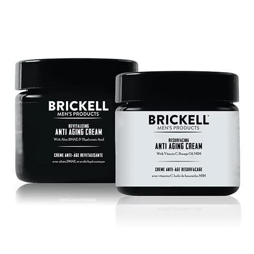 Brickell Men's Anti-Aging Cream Set - Natural & Organic Day and Night Skincare Routine