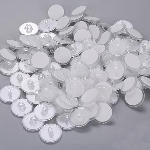 30 Pack Self-Adhesive Ceiling Hooks for Hanging Decorations - Clear Discs & Metal Hooks