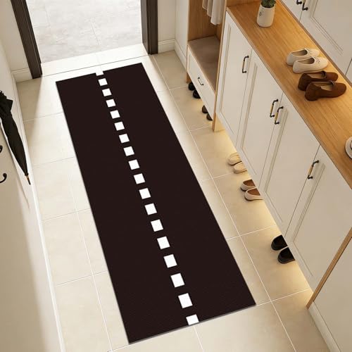 Highway Racing Theme Kitchen Floor Mat 9.8×2 ft Washable Non-Slip Rug