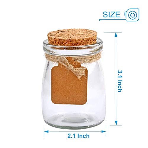 100ml 30pcs Small Glass Jars with Cork Lids - Mini Potion & Storage Bottles