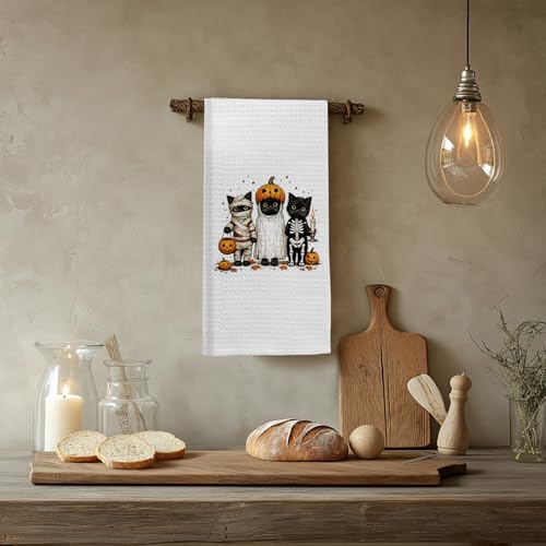 Halloween Spooky Cat Kitchen Towel 16x24 Inch - Fall-25 Cute Black Cat Gift