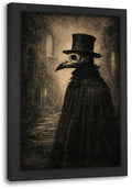Crow Wall Art Canvas Print - Gothic Dark Artwork for Bedroom & Living Room - 16x12 Inches - Frame Included - Gift Idea