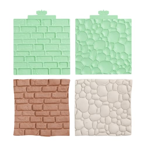 Wood Fondant Mold Cobblestone Silicone Texture Mat for Cake Decorating - Style B