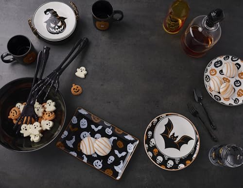 Halloween Porcelain Mug Set for 4 - 10oz Trick or Treat Motif - Vintro Collection