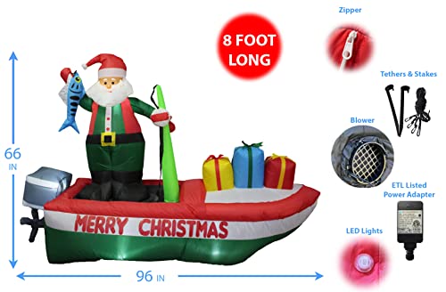 Christmas Inflatable Party Decorations Bundle - Dogs & Santa with Lights