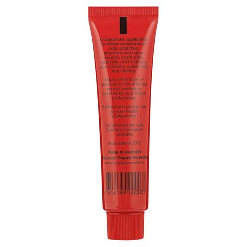 Lucas Papaw Ointment 25g - Soothing Lip and Skin Healing Balm with Fresh Fermented Carica Papaya, Natural Ingredients, Suitable for All Skin Types - Made in Australia