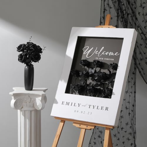 Artificial Roses Bouquet - Solid Black, 12 Long Stem Fake Flowers for Wedding & Home Decor - Variation: Solid Black / 12Pcs Flowers