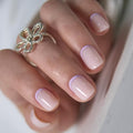 CurvLife Extra Short Square Press On Nails - Nude Pink Tender Glow, Soft Gel, D6