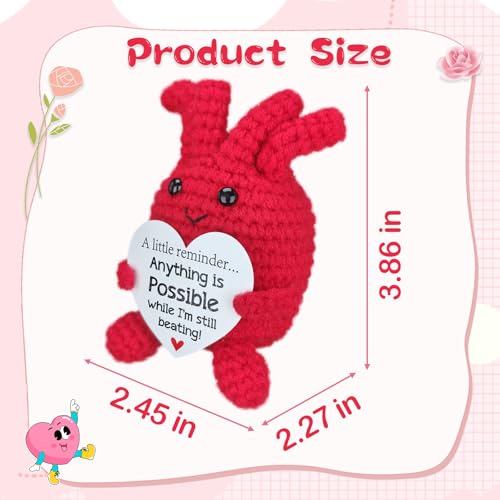 Easter Handmade Crochet Heart Encouragement Gift - Variation of Possible