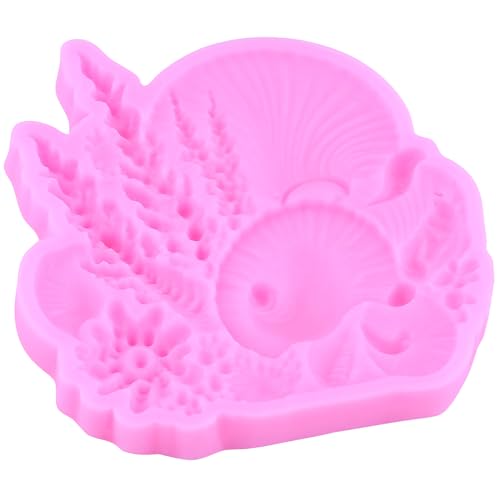 Marine Theme Fondant Molds Seashell & Seaweed Silicone Mold - Style D