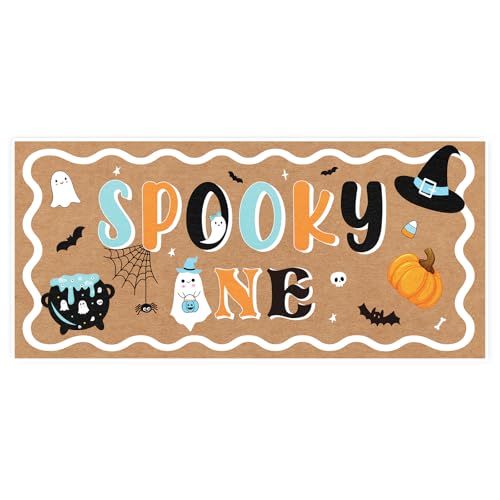 Halloween Spooky Backdrop Banner for Party Decorations 47x24 Inches