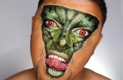 Snakeskin Eye Makeup Stencil - Reptile Pattern Halloween Cosplay Face Paint - Variation: Snakeskin