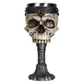 Gothic Skull Wine Goblet with Removable Stainless Steel Insert - Handcrafted 7 fl oz