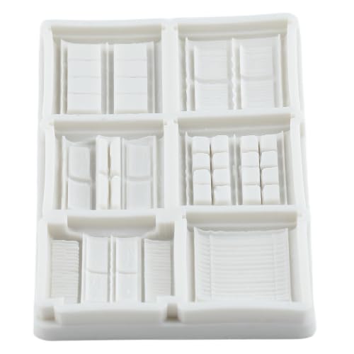 Window Silicone Mold Curtain Fondant Molds Set of 2 - Style D