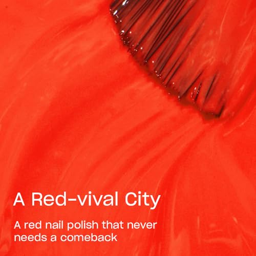 OPI Nail Lacquer - Red-vival City Opaque Bright Red - Long-Lasting Polish