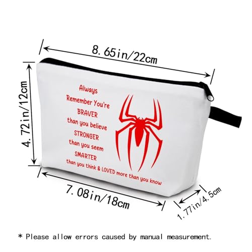 Spider Print Small Cosmetic Bag - Durable Makeup & Toiletry Organizer - Variation Spider 01