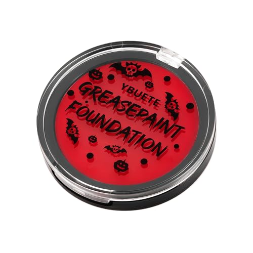 Red Oil-Based Face & Body Painting Foundation for Halloween SFX - Waterproof, Full Coverage, Long-lasting