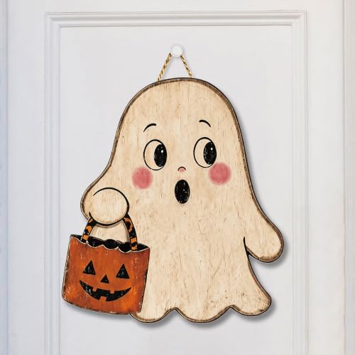 Cute Rustic Halloween Pumpkin Sign - Fall Door & Wall Decor