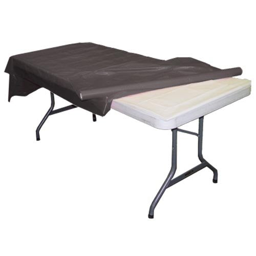 Black Plastic Rectangular Tablecloth Roll 300 Feet - Disposable Banquet Cover