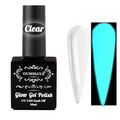 Glow in the Dark Clear Jelly Gel Nail Polish - Long Lasting UV/LED Cure - Variation GP66dCA (0.34 Fl Oz)