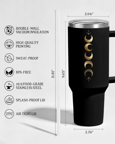 Halloween 34HD Salem Witch 40 oz Tumbler with Handle Black Variation