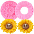 Sunflower Silicone Mold for Cake Decorating - Large Flower Fondant Chocolate Candy - Style H