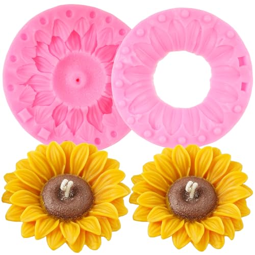 Sunflower Silicone Mold for Cake Decorating - Large Flower Fondant Chocolate Candy - Style H