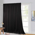 Extra Long Black Velvet Curtains for Sliding Doors - 100"W x 144"L - Pack of 1