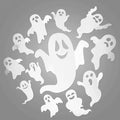24Pcs Halloween Ghost Wall Stickers - 3D Reusable Spooky Decals for Home & Party