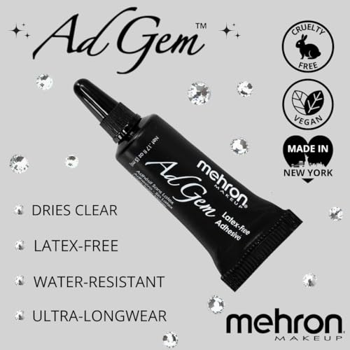Latex-Free Body & Eyelash Glue 0.12 Ounce - Strong Cosmetic Adhesive for Rhinestones & False Lashes
