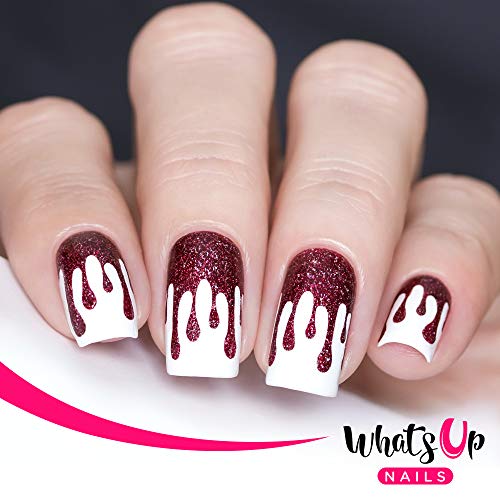 Halloween Nail Vinyl Stencils 4 Pack - Fire, Slime Drips, Spider Web, Pumpkin Faces